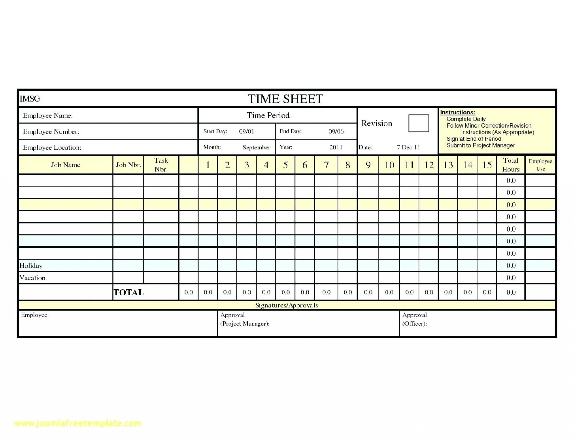 Time Study Excel Format