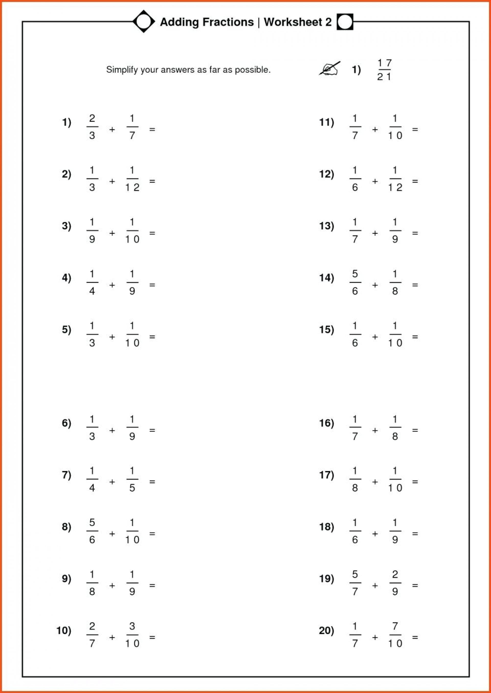 014 Worksheet Finding Equivalent Fractions Unique Pdf 5Th