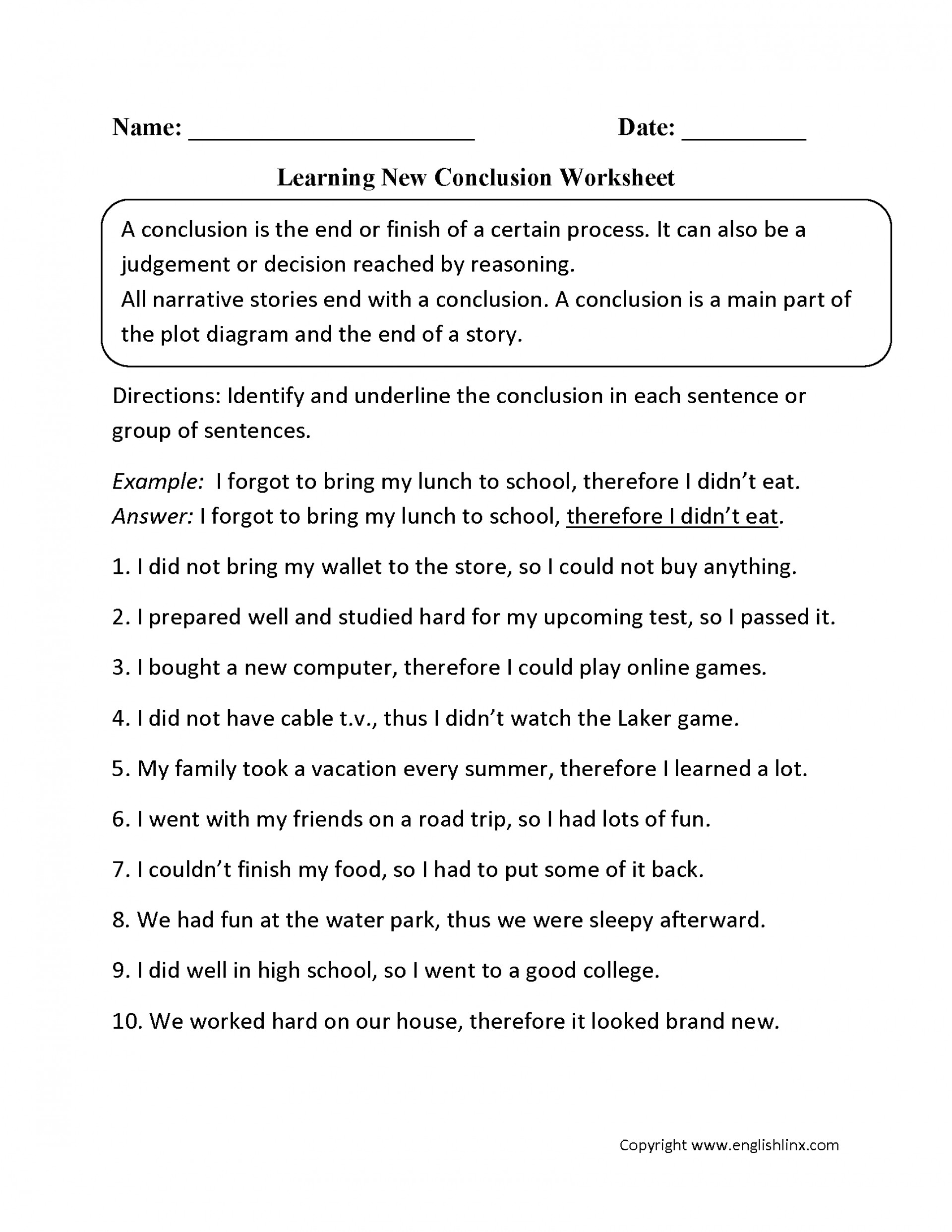 015 How To Write Conclusion For Project Learning New Worksheet