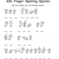 017 American Sign Language Words Printable Word British