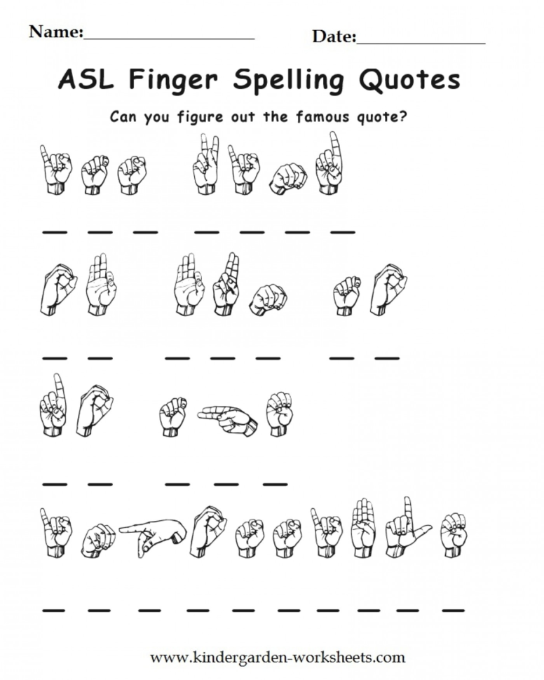 017 American Sign Language Words Printable Word British
