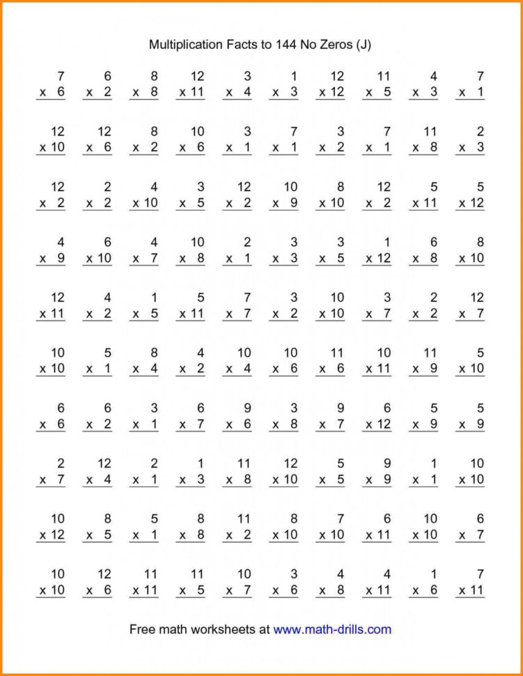 018 Multiplication Worksheets Worksheet 20Multiplication 12S