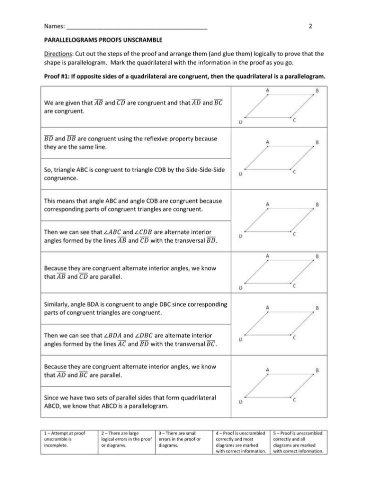 02  Parallelogram Proof Unscramble Answers