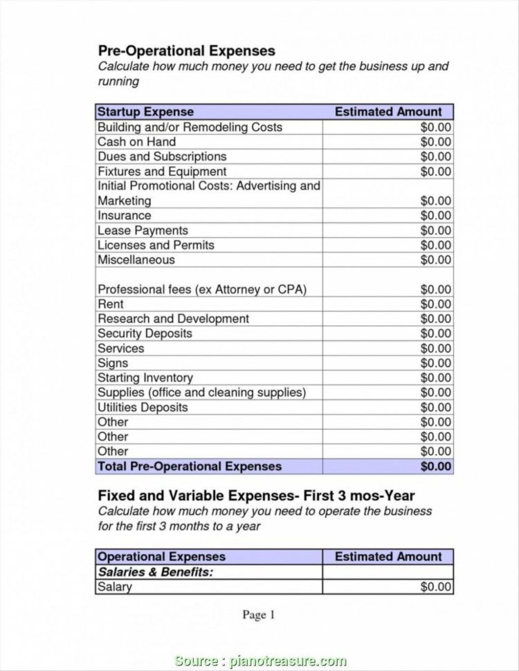 Business Costing Template