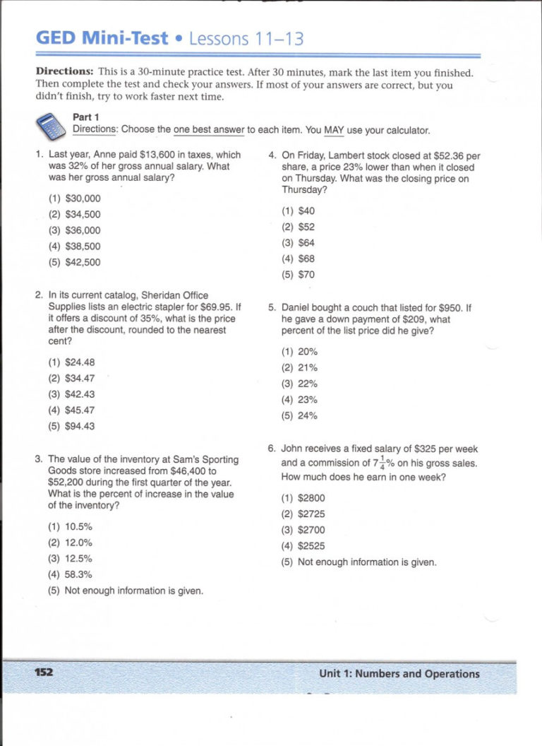 ged math practice questions