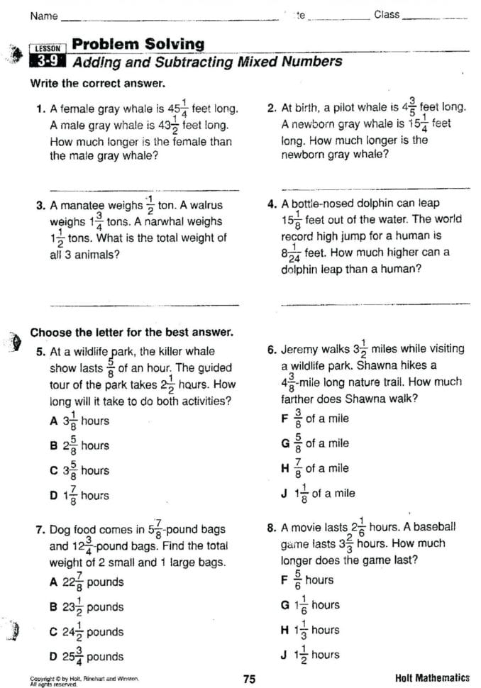 Integers Word Problems Worksheet