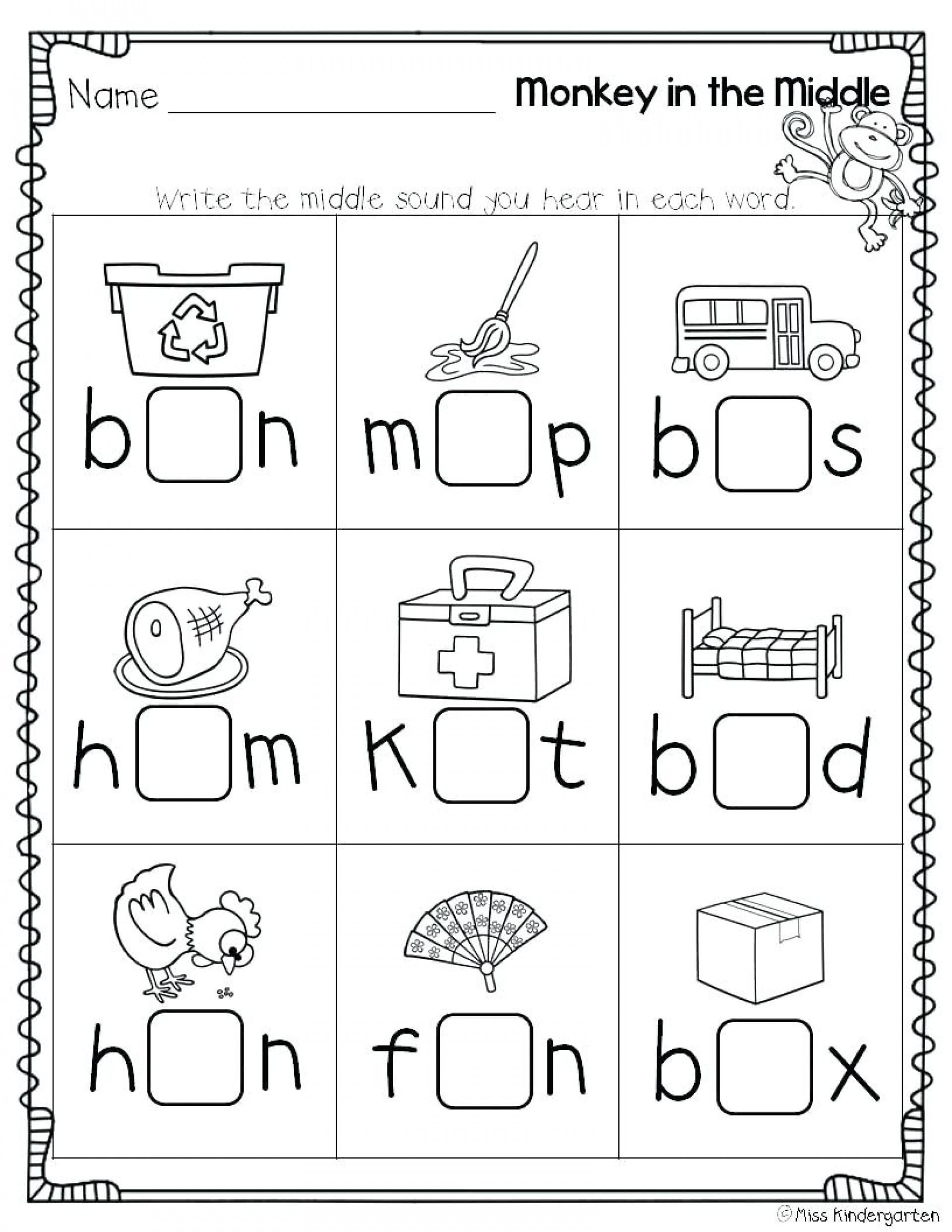 022 Kindergarten Phonics Worksheets Free Printables — Db