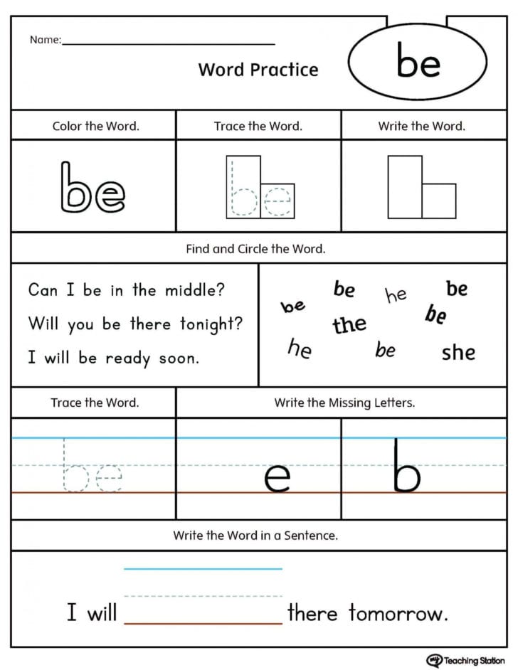 Kindergarten Reading Worksheets