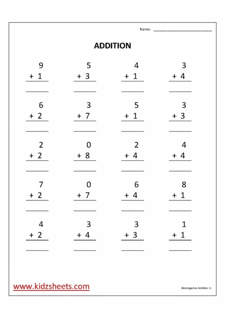 Kindergarten Math Worksheets Pdf