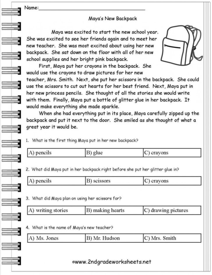 Reading Comprehension High School Worksheets Pdf — db-excel.com