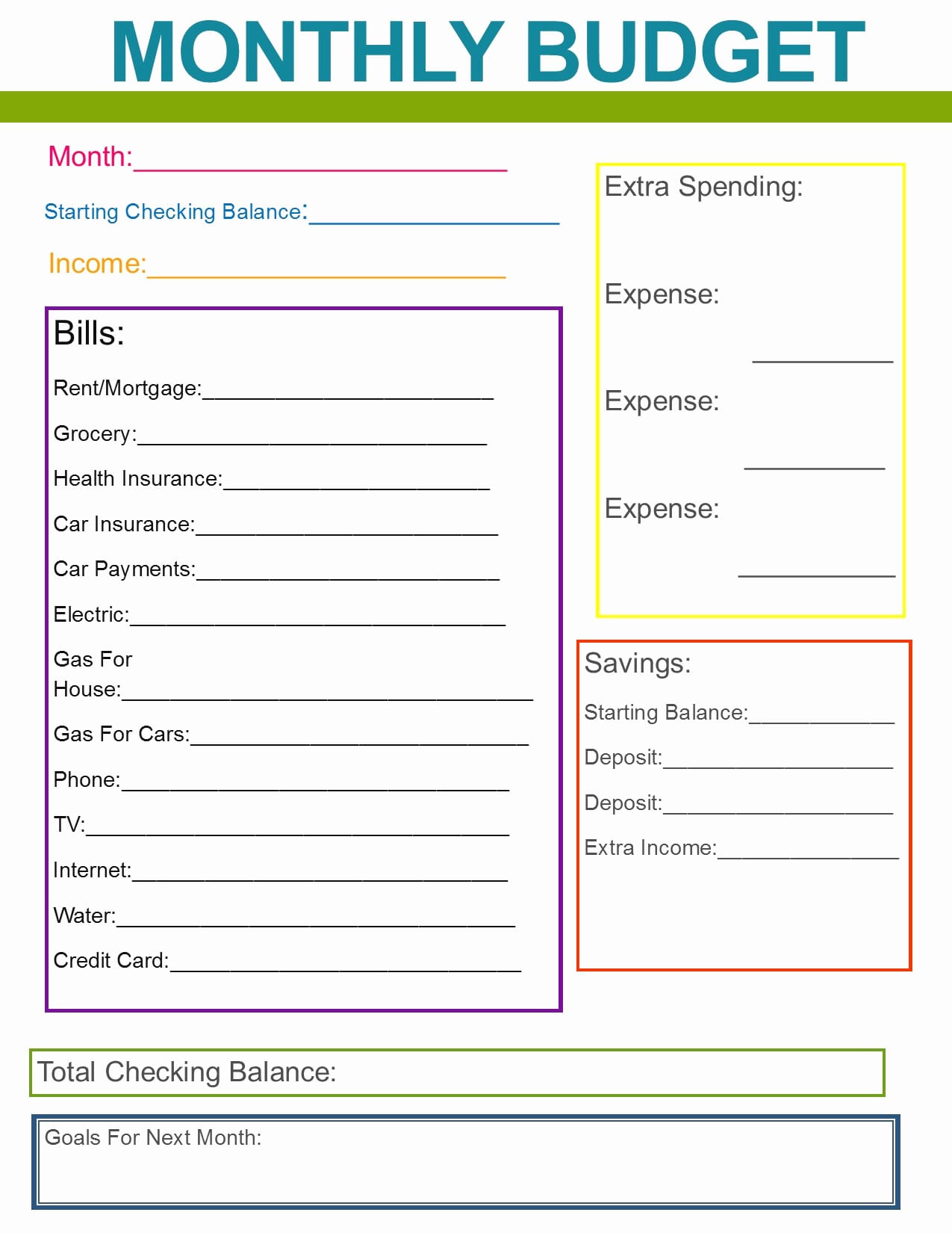 google sheets family budget template