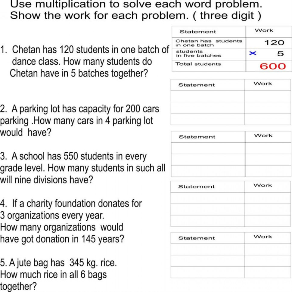 028 Free Printable Worksheets Multiplication Word Problems 028 Free Printable Worksheets Multiplication Word Problems