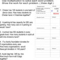 028 Free Printable Worksheets Multiplication Word Problems