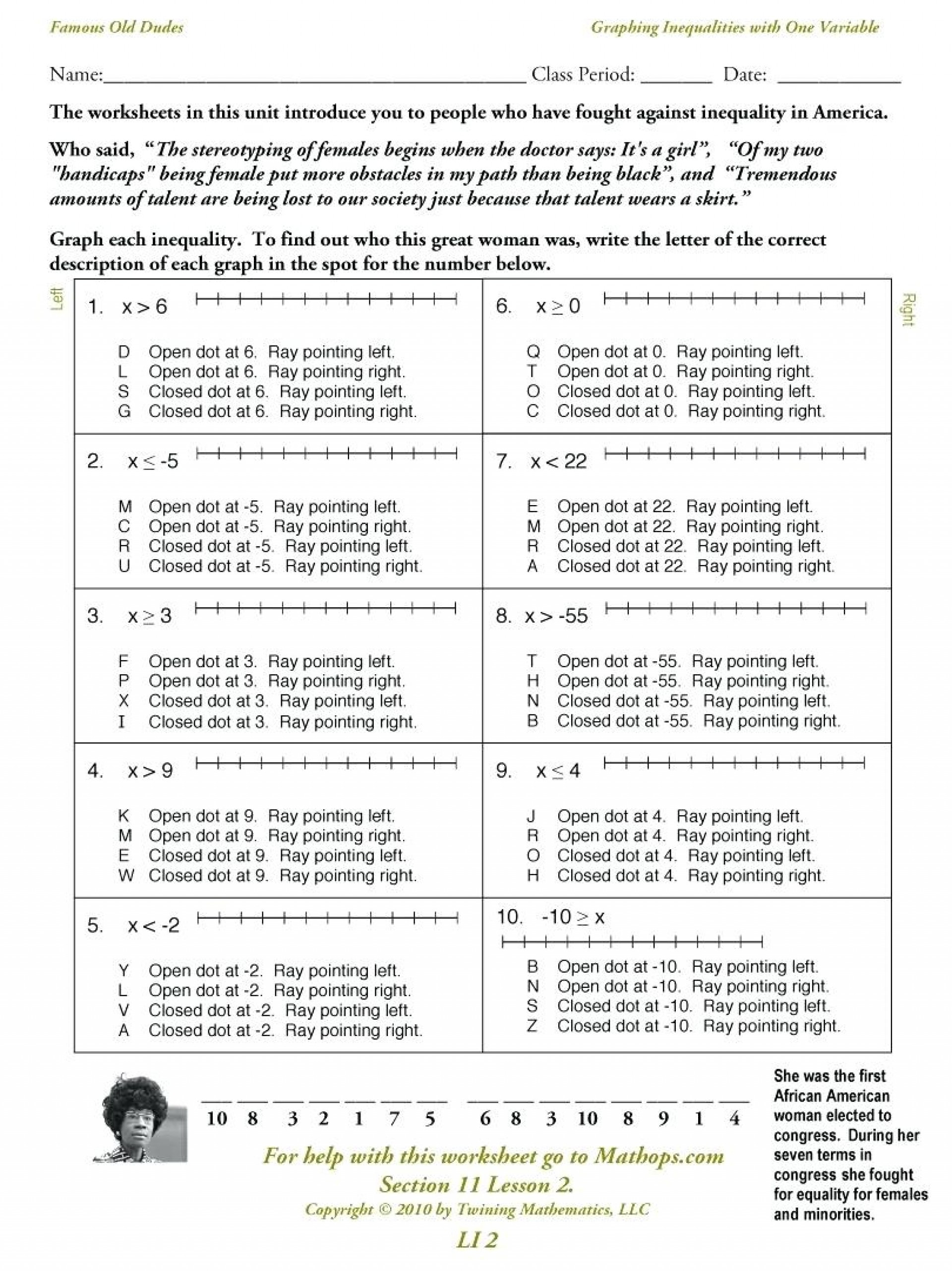 Compound Inequalities Worksheet Answers Db excel