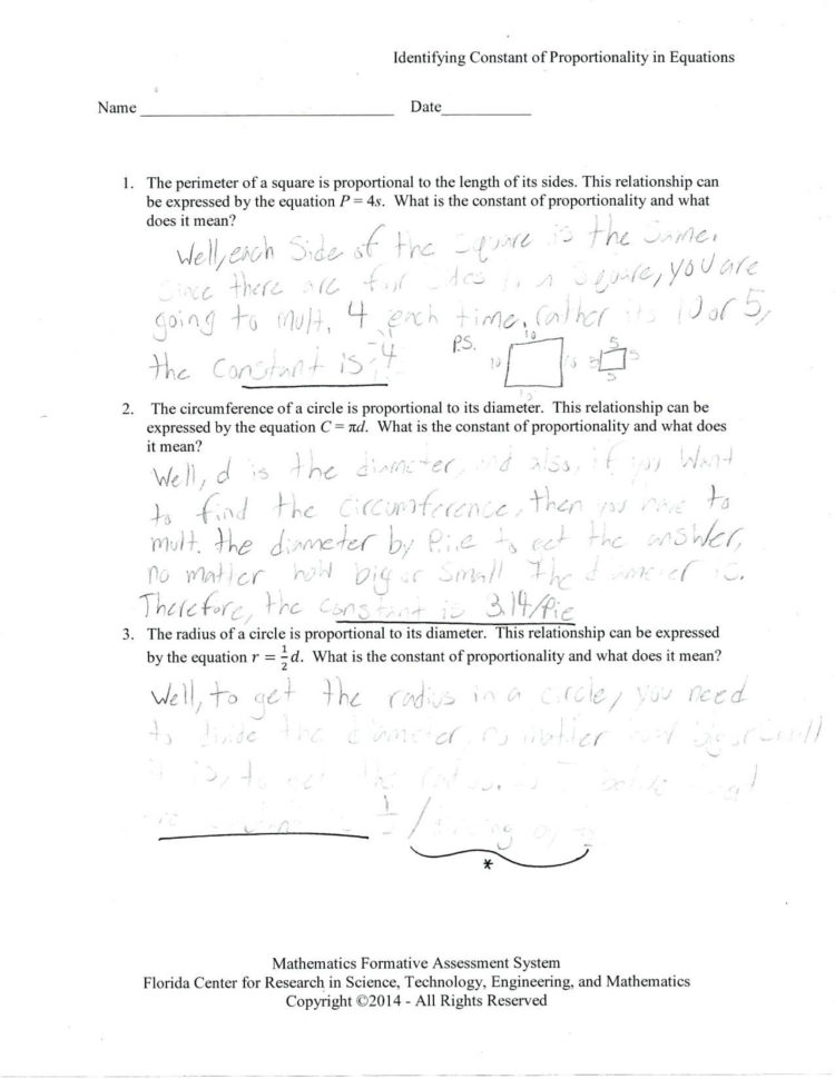 029 7Th Grade Math Proportions Worksheets Worksheet With