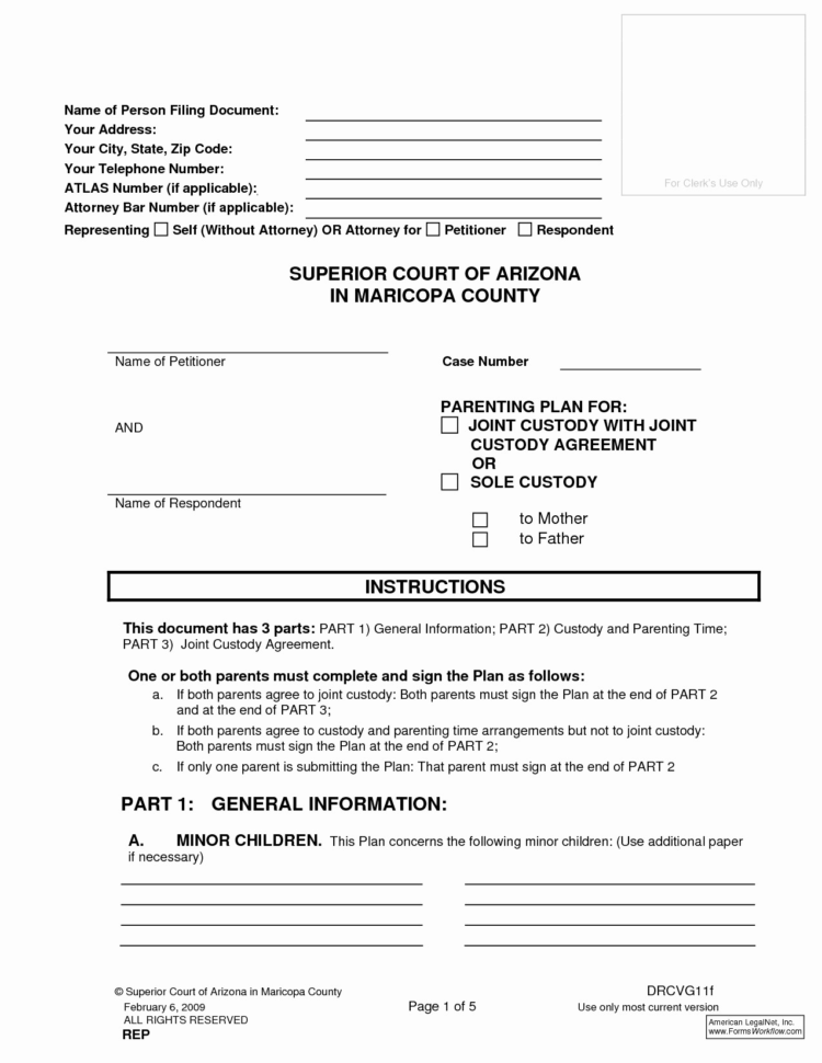 029 Mutual Custody Agreement Form Inspirational Parenting