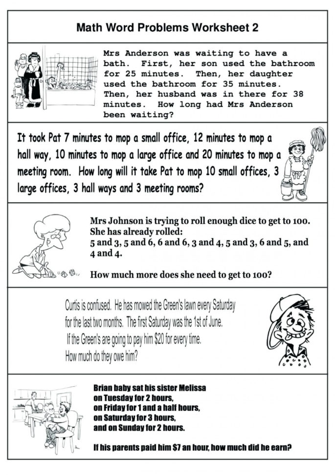 031 Free Printable Fourth Grade Math Word Problem Worksheets