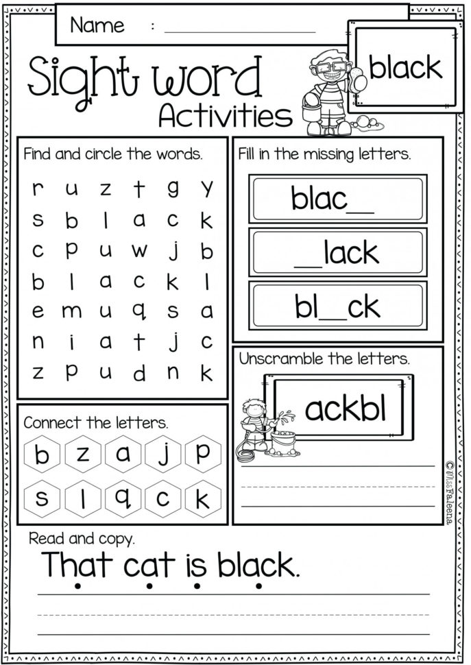 031 Printable Word Sight Worksheets 1St Grade Words