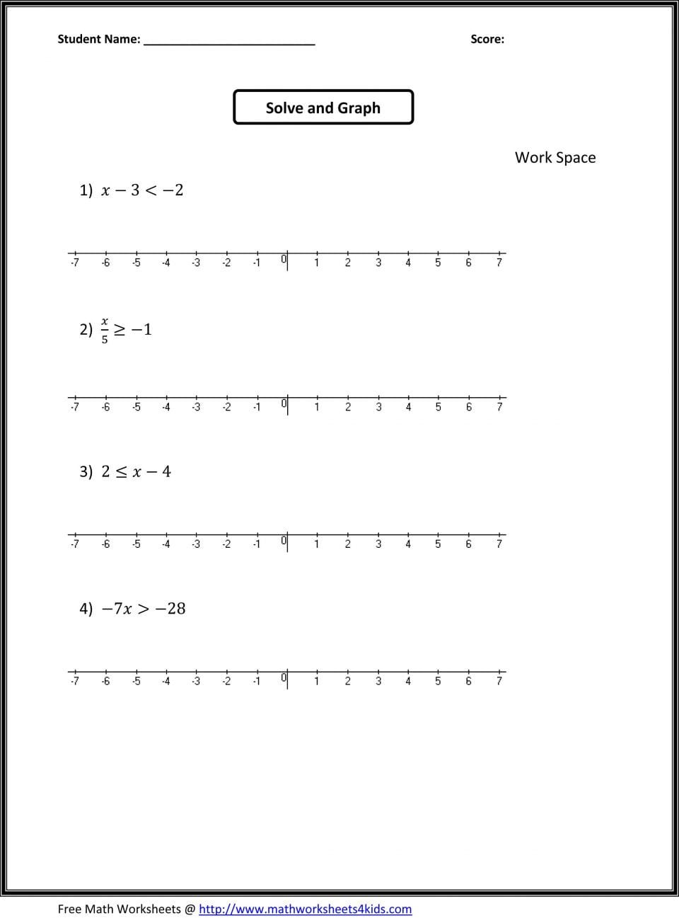 7Th Grade Math Worksheets And Answer Key Db excel