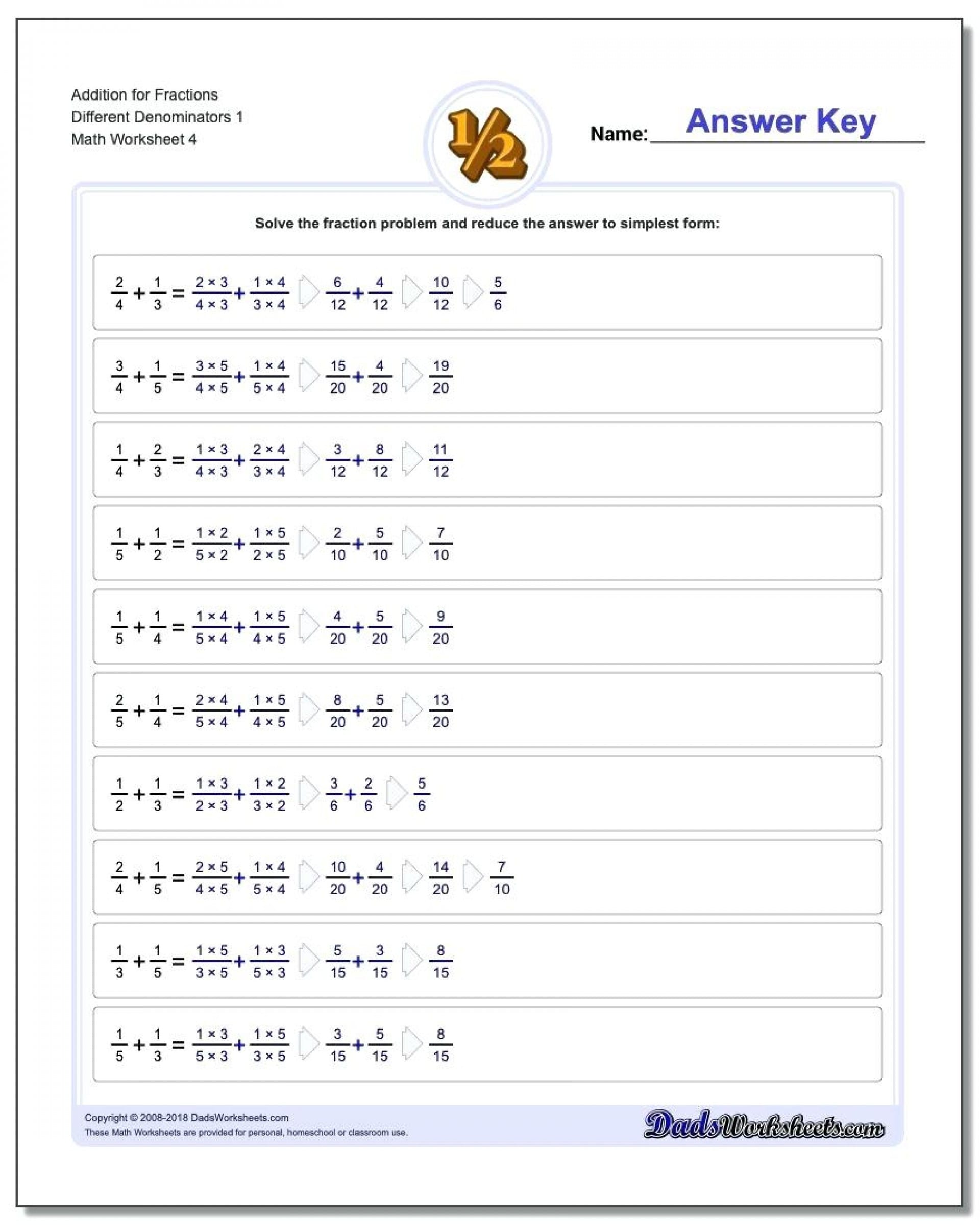 033 4Th Grade Decimal Worksheets Math Fraction Word Problems