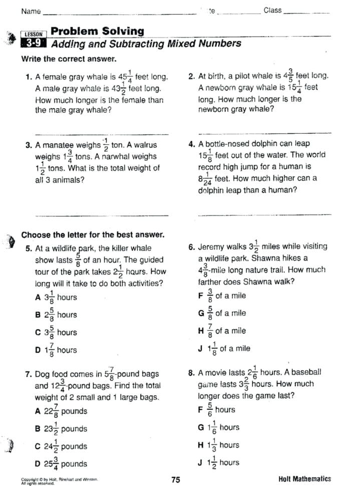 math word problems grade 7 pdf