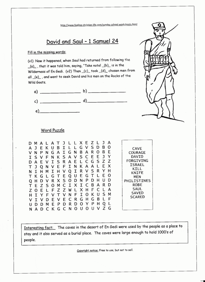 035 Printable Bible Word Search Or Worksheets For Children