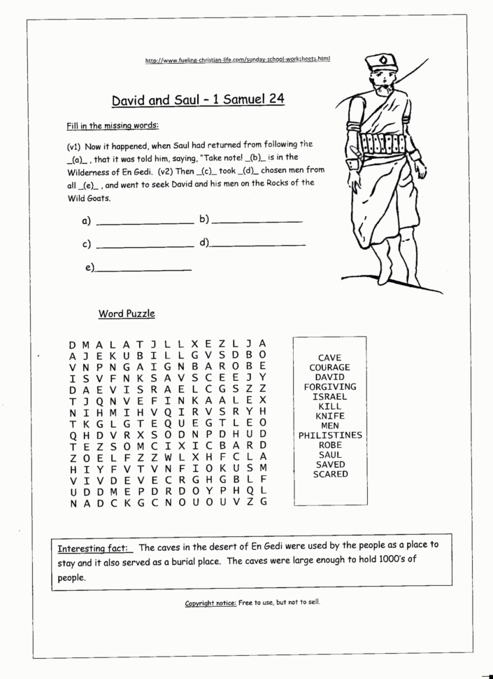 035 Printable Bible Word Search Or Worksheets For Children