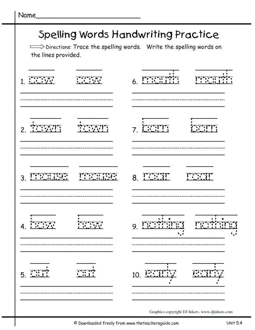 037 Blank Handwriting Worksheets For Kindergarten — db-excel.com