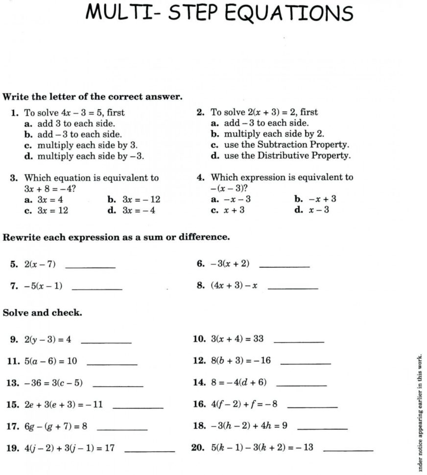 037 Systems Of Equations Word Problems Printablen Worksheet Math