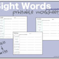 038 Printable Word Colorning Sheets Kindergarten Sight Words