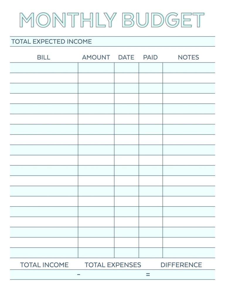 Keeping A Budget Worksheet — Db-excel.com