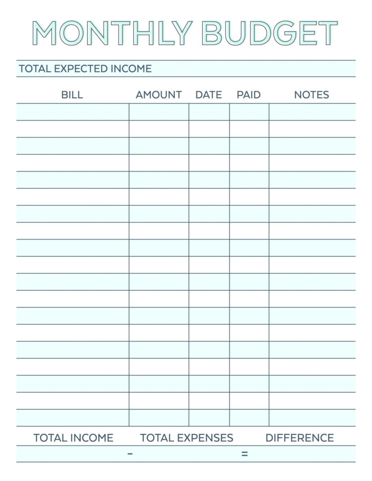 040 Household Budget Worksheet Excel  Plan S