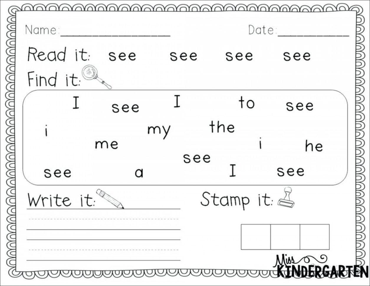 044 Printable Dolch Sights For Preschoolers Worksheets
