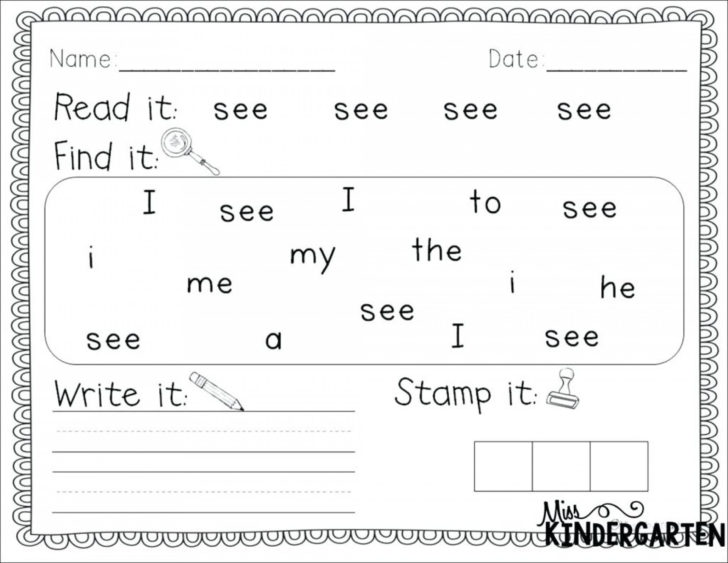 044 Printable Dolch Sights For Preschoolers Worksheets — db-excel.com