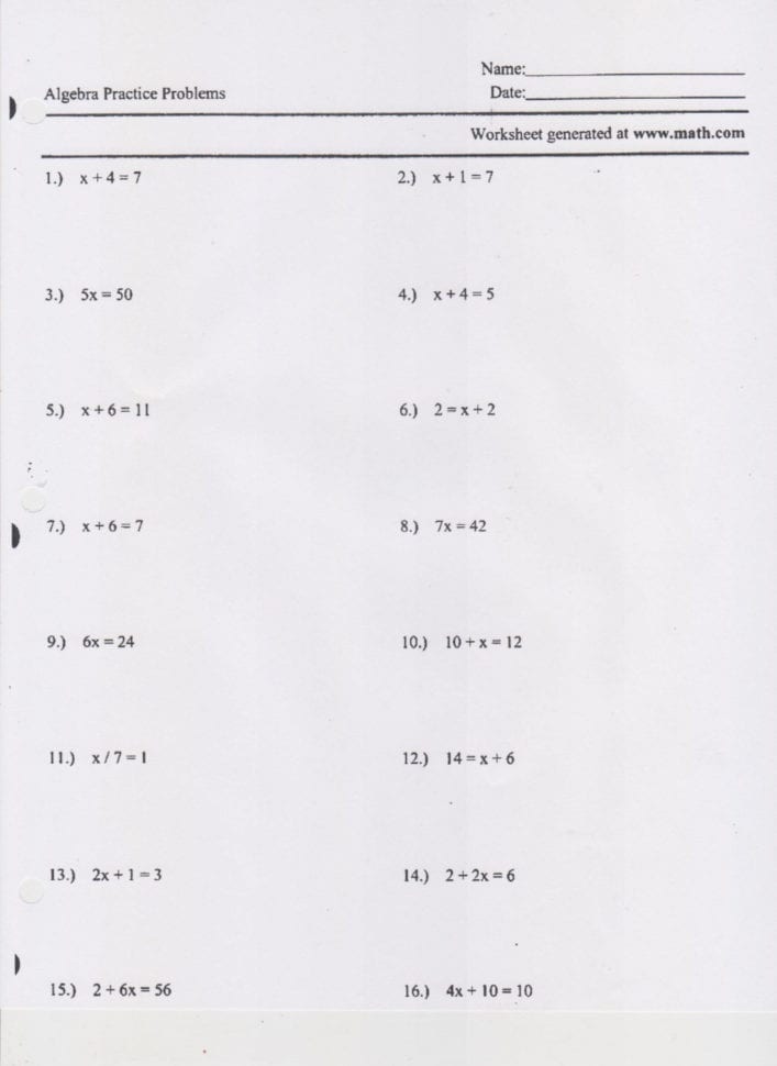 044 Solving Equations With Decimals Worksheet Multiplication