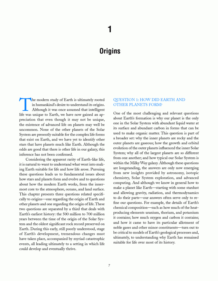 1 Origins  Origin And Evolution Of Earth Research