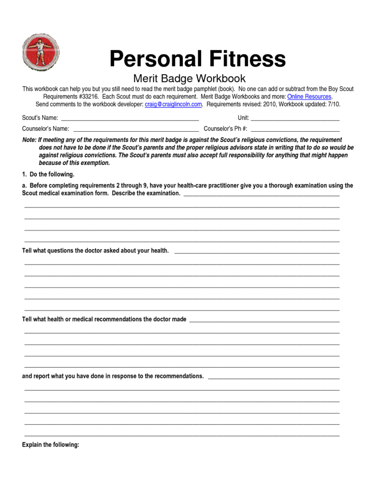 10 Best Images Of Family Life Merit Badge Worksheet Cooking