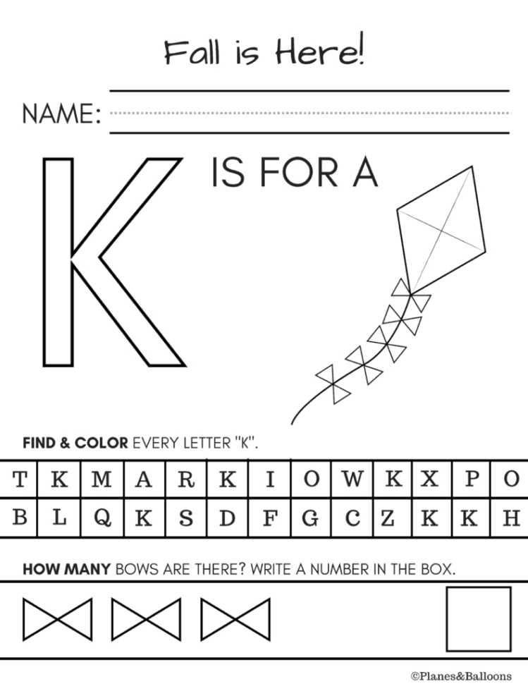 10  Fall Worksheets Kindergarten Teachers And Students
