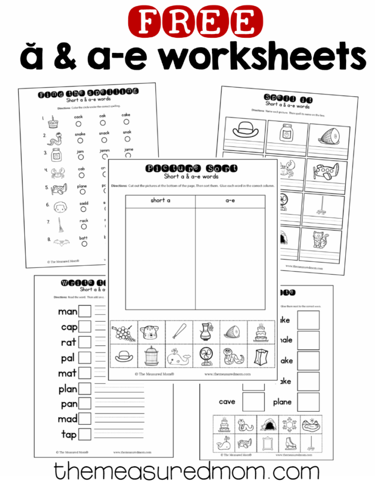 10 Free Short A  Ae Worksheets  The Measured Mom