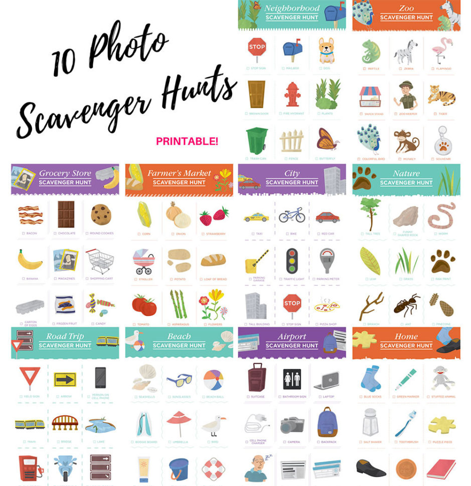 10 Photo Scavenger Hunts To Keep Kids Busy – Kinderart