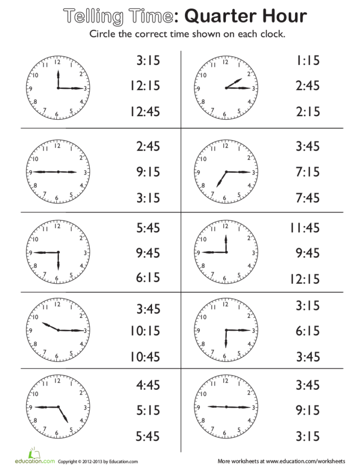 telling time worksheets pdf db excelcom
