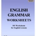 101 English Grammar Worksheets For English Learners
