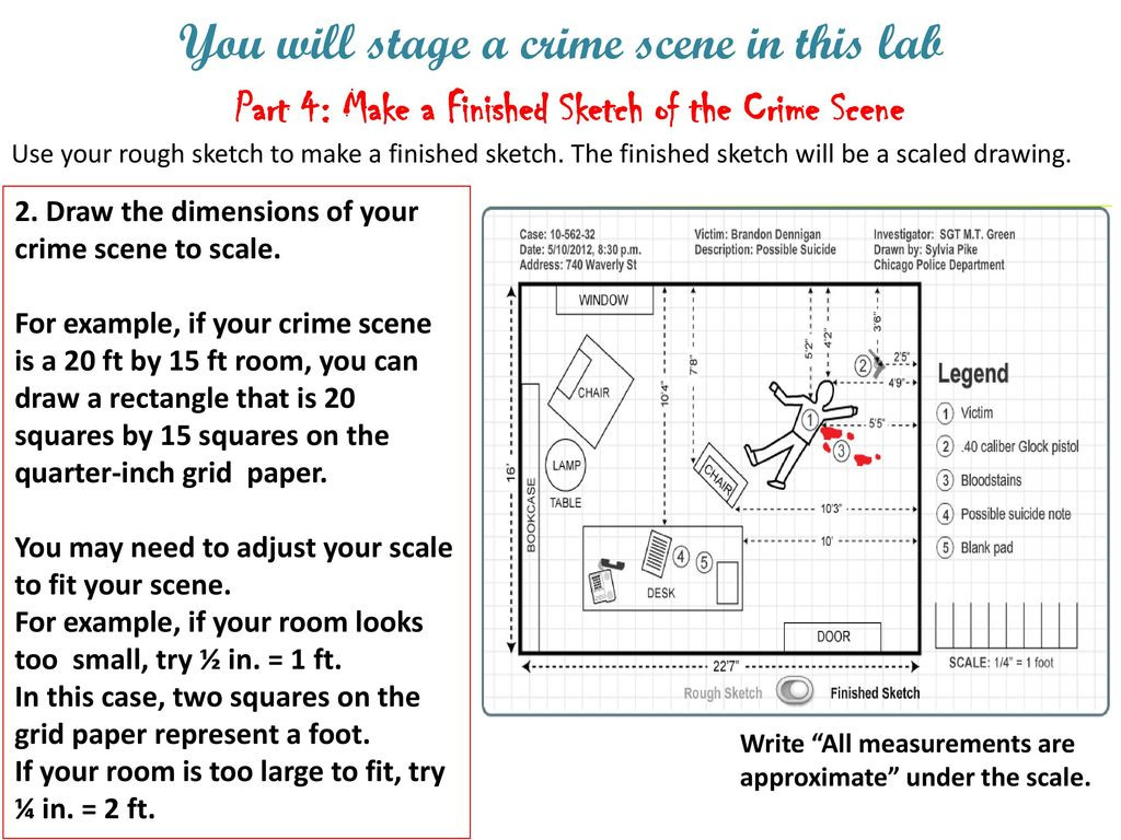 106 Crime Scene Sketch Goals For This Lesson  Ppt Download