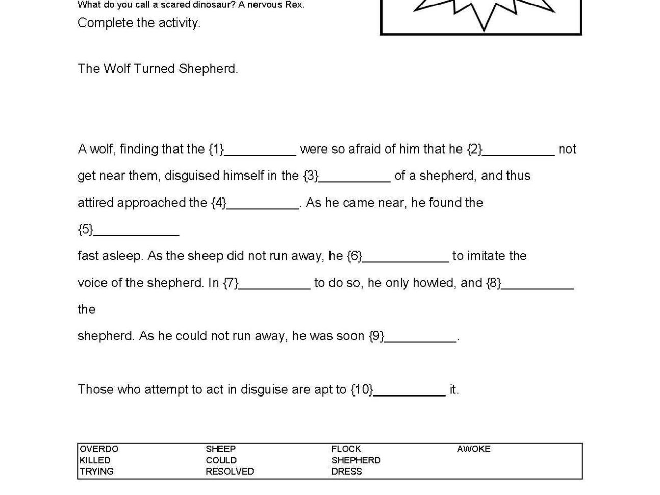 108 Cloze Exercises Aesop's Fables Ks1 Ks2 Literacy Greek Roman Myths Aesop
