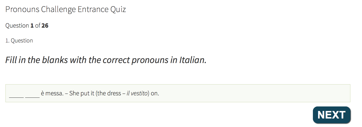 10Day Italian Pronouns Challenge