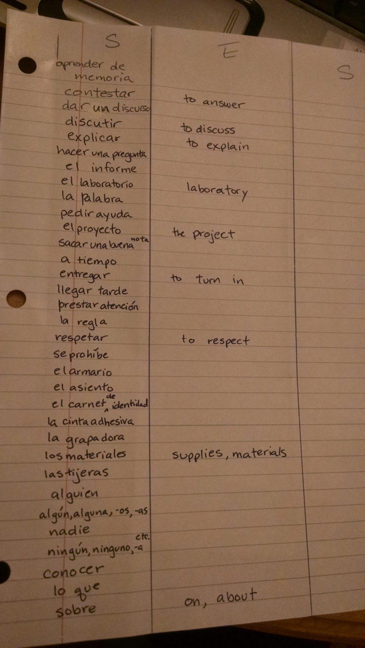 10Th Grade Spanish Worksheets
