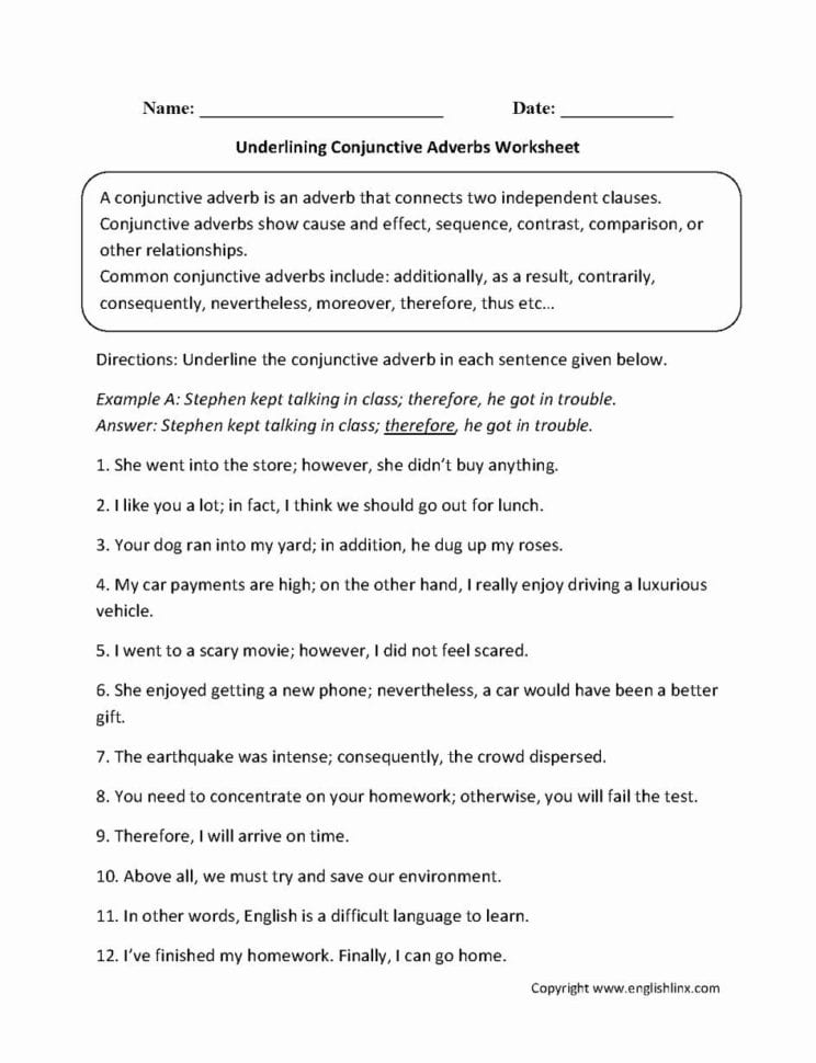 11Th Grade English Worksheets