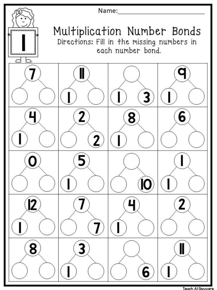12 Printable Multiplication Number Bonds Worksheets Numbers 112 1St4Th  Grade Math
