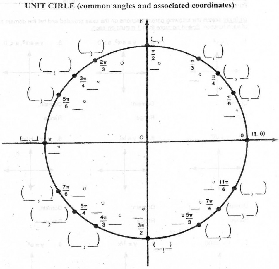 12 Unit Circle Worksheet With Answers  Proposal Resume