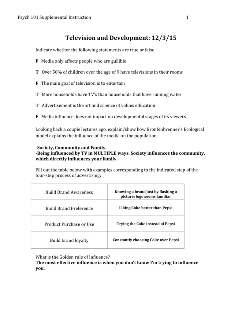 12315 Television And Development Worksheet Answers